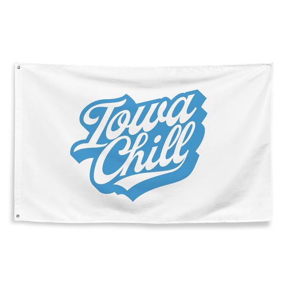 Iowa Chill Blue Text Flag