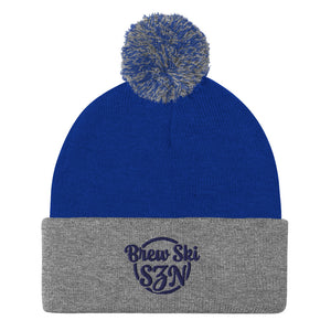 Embroidered Brew Ski Season Pom Beanie
