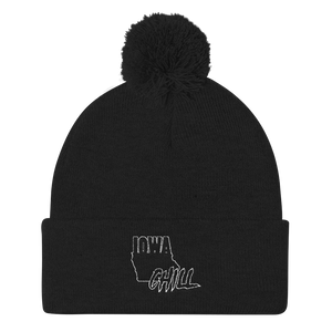 Ghost Mode Pom Hat, , Accessories - Iowa Chill