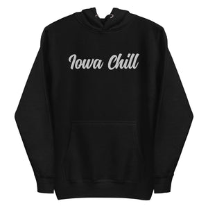 Iowa Chill Embroidered Text Comfort Hoodie