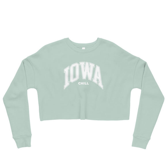 College Ruled Text Crop Sweatshirt